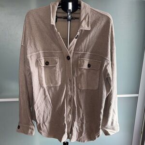Forever 21 Tan Button-Up Shirt